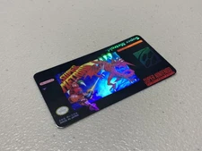 Super Metroid (SNES) Gold Holographic Replacement Game Label