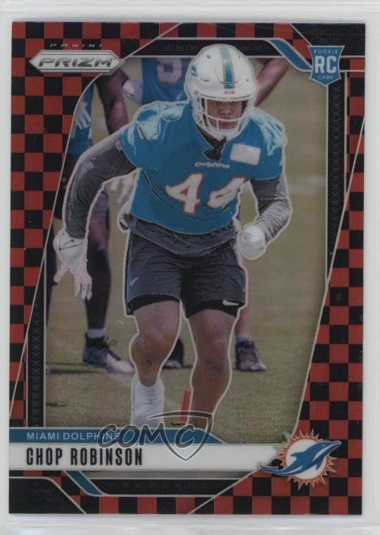 2024 Panini Prizm Rookies Black & Red Checker Prizm Chop Robinson #319 17ht