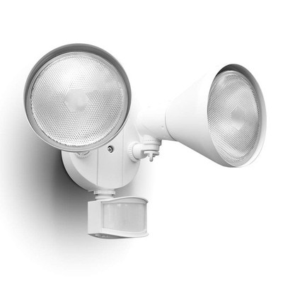 180-Degree 2-Head Motion-Activated Flood Light 300 Watt Halogen Motion Activa...