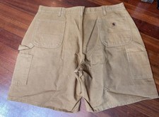Carhartt Washed Duck Work Shorts Mens Size 42 Brown 5 Pocket Relaxed Hammer Loop