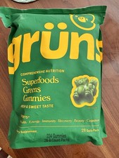 gr ns Superfoods Greens Gummies 224 Sugar-Free Vegan Gut Health Energy Immunity