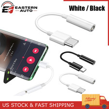 USB-C Type C Adapter Port to 3.5MM Aux Audio Jack Earphone Headphone Cable USB