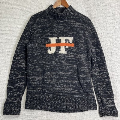 Gianfranco Ferre Vintage Sweater Womens L Wool Blend Italy Made Grey Mock Neck