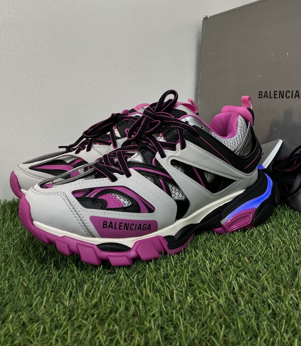 靴 BALENCIAGA Track LED Balenciaga Track LED Sneaker 'red Dark Grey' Sz- 9M/42EU | eBay