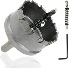 Hole Saw 2.5"/63mm Cutting Dia Carbide Hole Cutter for Stainless Steel Sheet and