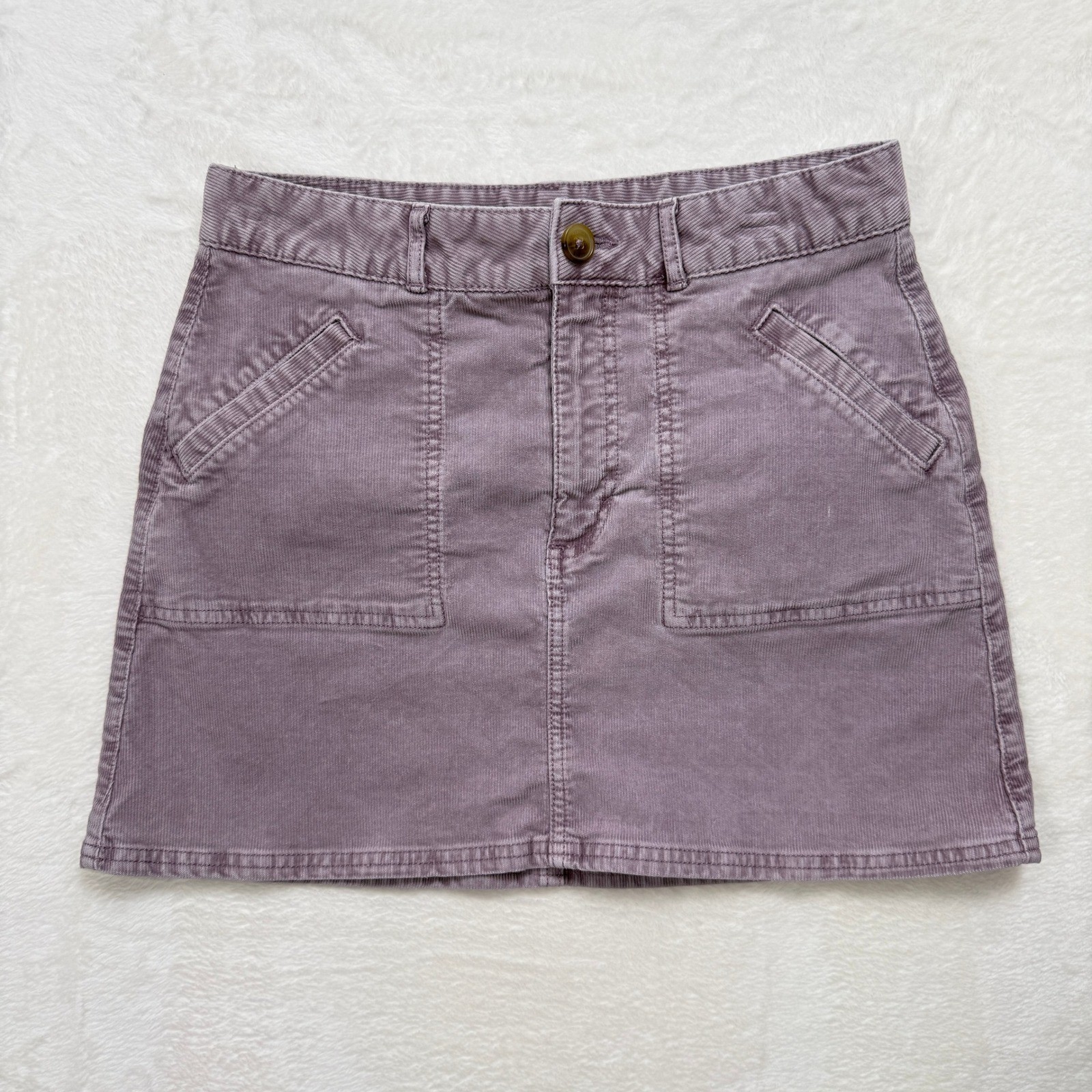 American Eagle Skirt Womens 6 Purple Corduroy Super Stretch Mini 5-Pocket Casual