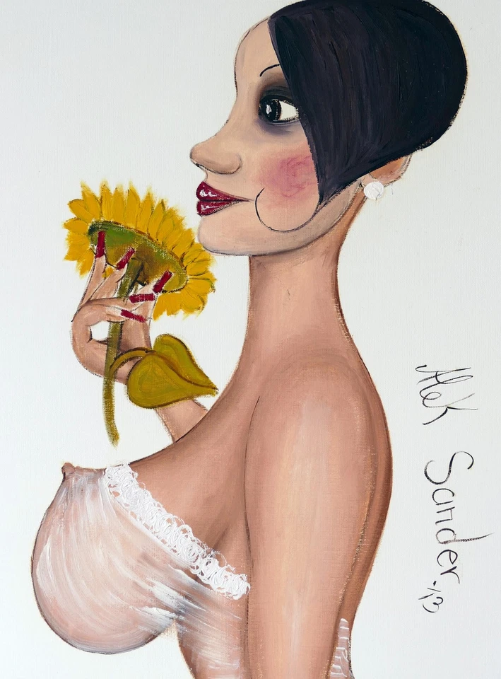 Alek SANDER, Stefanie im Neglige aus 2013 - Mischtechnik - Bild 1 von 1