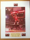 Signed Michael Jordan 8x10 color photo matted to11x14 w/coa