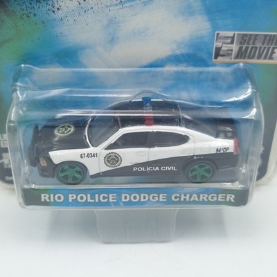 GREENLIGHT HOLLYWOOD FAST & FURIOUS RIO POLICE DODGE CHARGER GREEN