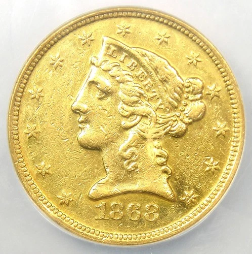 1868-P Liberty Half Eagle — photo from the most recent tracked eBay sale