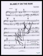 Fab Morvan "Milli Vanilli" AUTOGRAPH Signed 'Blame It on the Rain' Sheet Music