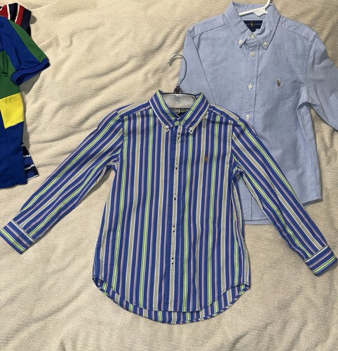Ralph Lauren Polo Kids Shirts, Size 7 And 8. Bundle Of 6 Shirts - Picture 6 of 17