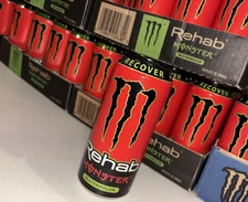 Monster Rehab Watermelon Energy Drink 15.5 Fl Oz Cans (7 Pack)