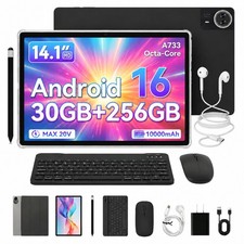 New 14 inch FHD Tablet Android 16 Pad 30GB 256GB 10000mAh Octa-Core A733 Google