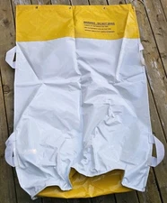 50 x30 in. Tent Storage Bag Heavy Duty Vinyl White/Yellow Never been Used