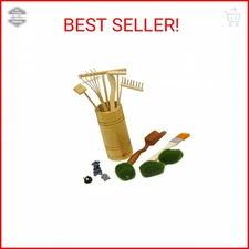 Mini Zen Garden Rake Tool - Tabletop Meditation Rock Sand Garden Kits with Moss 
