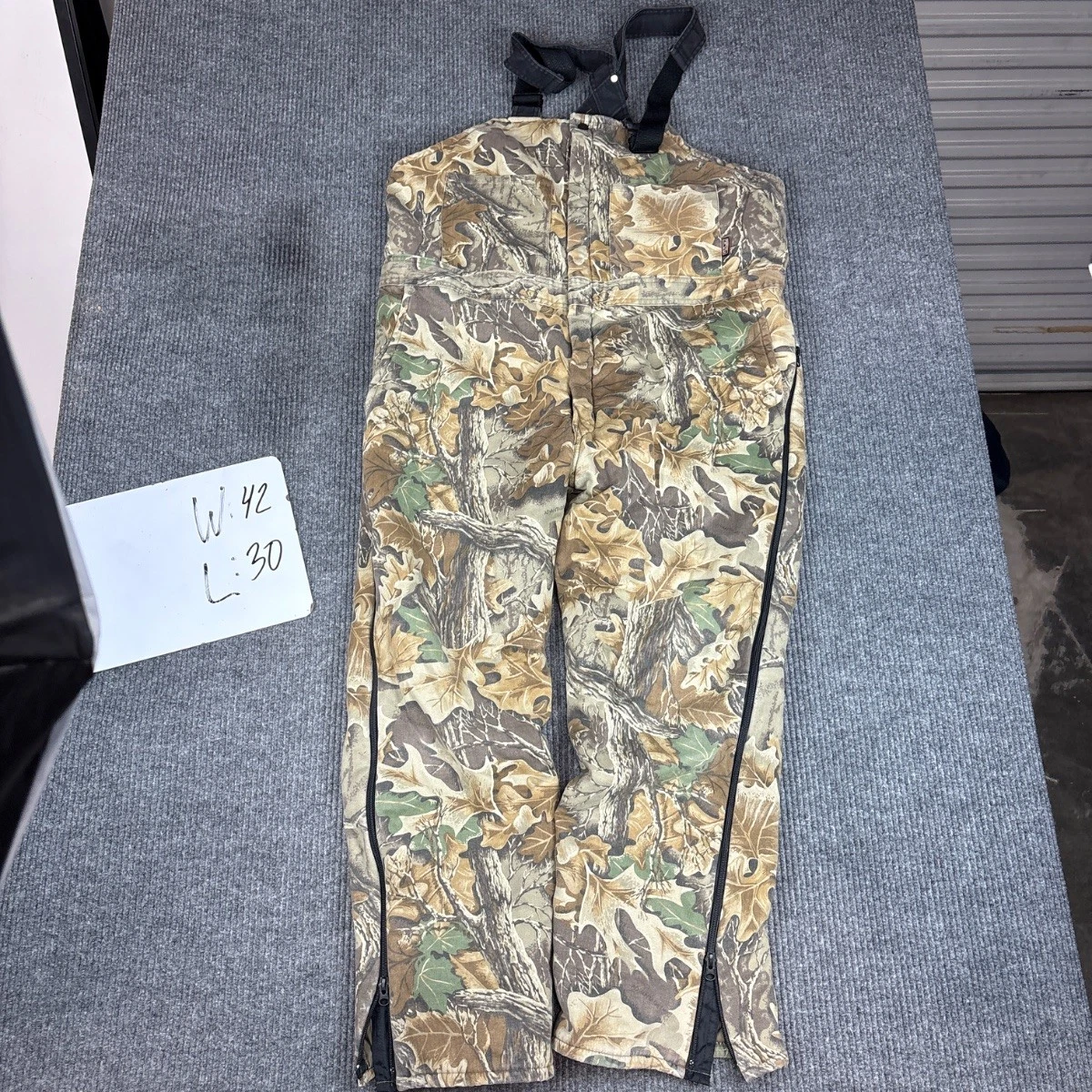 Walls Outdoors Camo Insulated Bib Overalls XL Regular W42-44 Camouflage (brown,