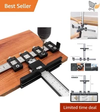 Cabinet Hardware Jig Tool Adjustable Punch Locator Drill Guide for Handles Knobs