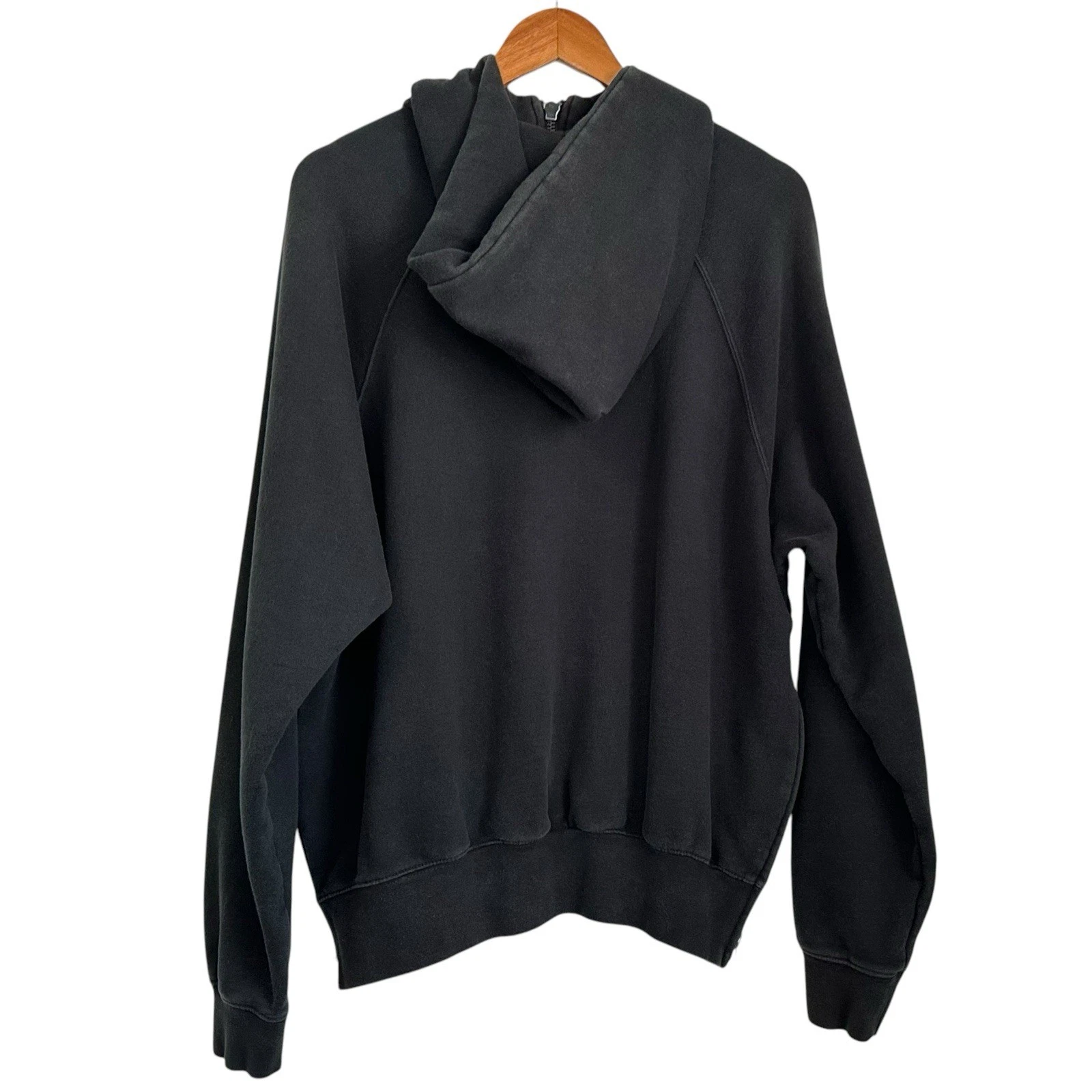 Felpa con cappuccio pullover Fear Of God Essentials uomo 1 4 zip taglia small nera zip laterali