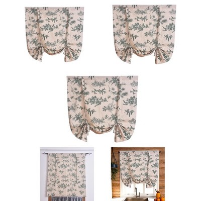 Römisch floral bedruckte Binde Schatten Valance Vorhangbaumwolle für