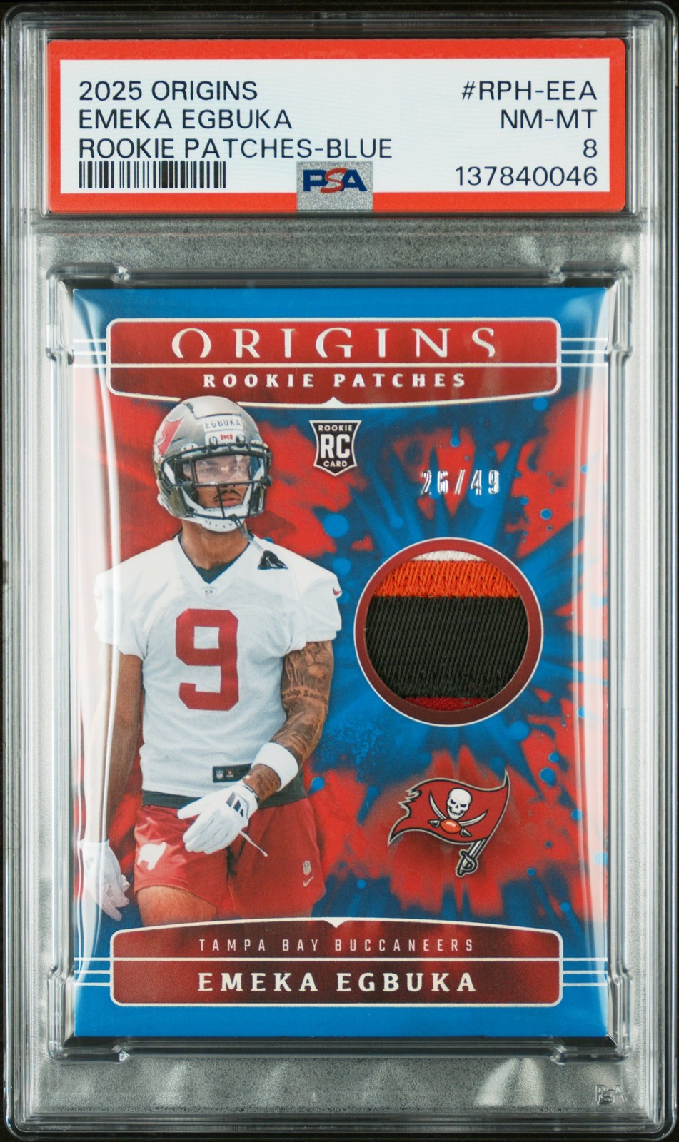 Emeka Egbuka Panini Origins Rookie Patches #RPHEEA Blue