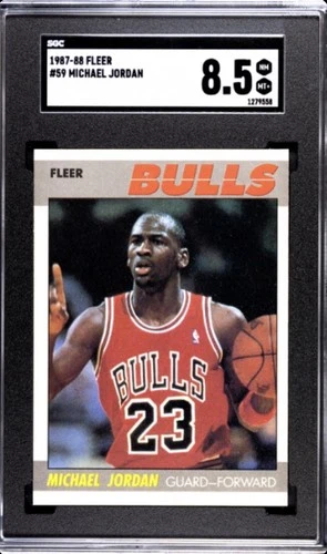 1987 Fleer Michael Jordan #59 SGC 8.5 NM-MT+ Chicago Bulls MVP GOAT