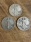3 Walking Liberty 90% SILVER Half Dollar Coin 1942,1942,1943 1.08 Troy Oz SILVER
