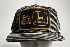 Vintage John Deere Trucker Hat Cap Snapback Patch Erb Equipment K Products USA