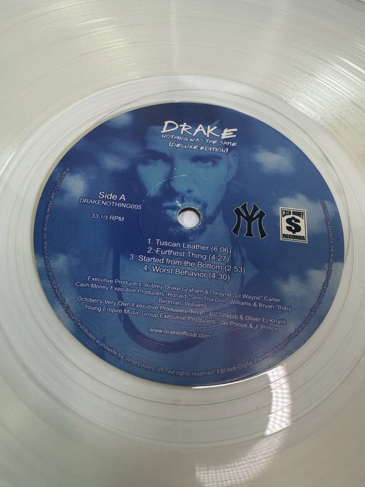 Drake Nothing Was the Same 2xLP Clear Vinyl LP **READ DESCRIPTION** - Image 3 of 4
