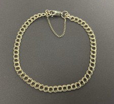 9ct Yellow Gold Double Curb Bracelet With Safety Chain