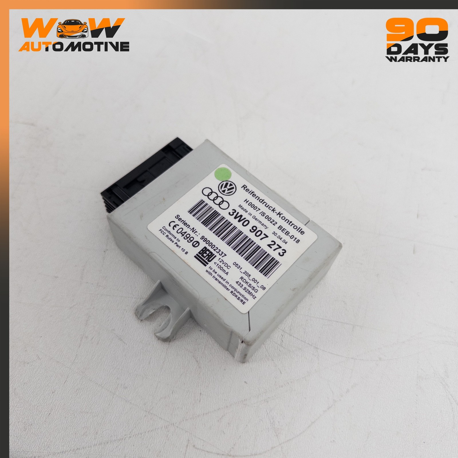04-13 BENTLEY CONTINENTAL GT GTC TPMS TIRE PRESSURE MONITORING SENSOR OEM