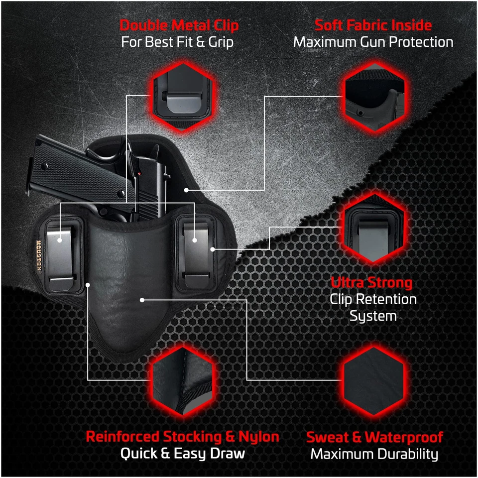 Tactical Pancake Holster. 1911 Holster Leather 4" & 5" with Rail. Suede Inter... - Image 2 of 4