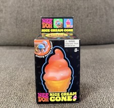 Nee Doh Orange Nice Cream Cone Squishy Fidget Toy Stress Anxiety Relief - NEW