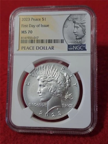 2023 First Day of Issue SILVER PEACE $1 DOLLAR NGC MS 70                  #T0652