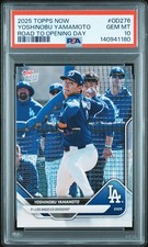 2025 TOPPS NOW ROAD TO OPENING DAY #OD276 YOSHINOBU YAMAMOTO PSA 10