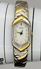 Seiko Watch Women 16mm White Dial Two Tone Hexagon 1N00-6R90 #8.30 EXCELLENT.