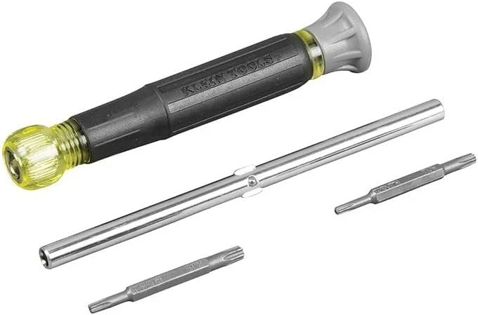 Klein Tools 32585 Multi-bit Precision Screwdriver Set, 4-in-1 Yellow/Black - Image 4 of 4