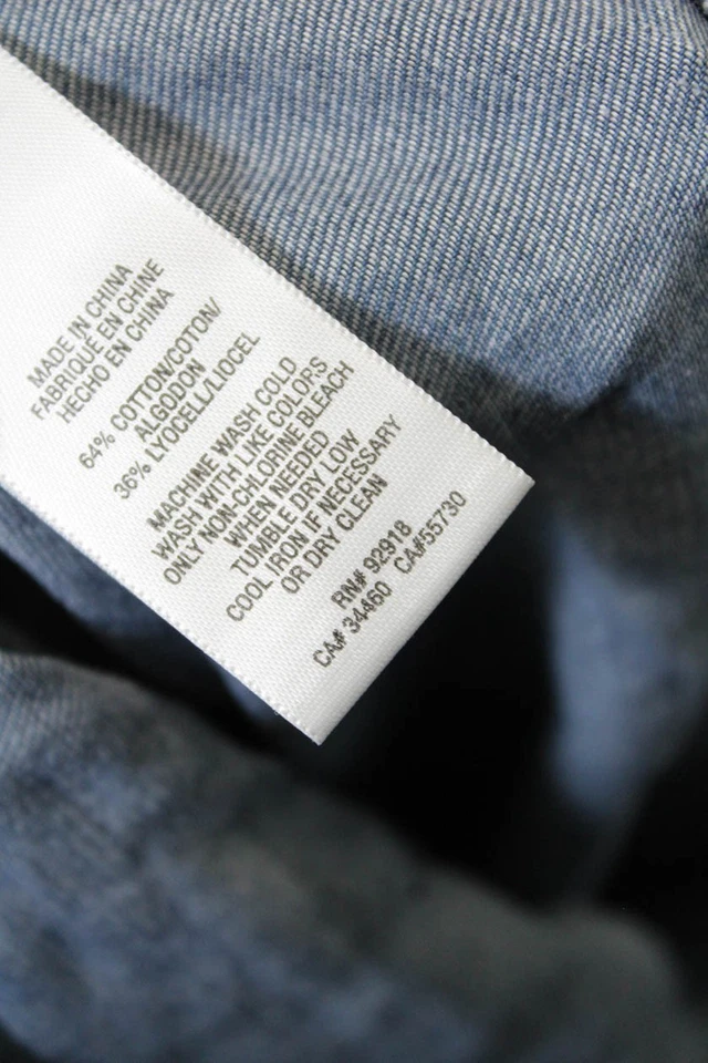 Juicy Couture женщин без рукавов галстук талии легкий джинсовой ткани платье синий размер L - Изображение 4 из 4