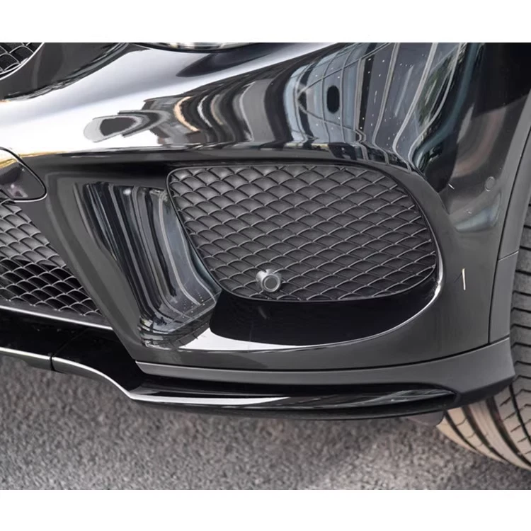 Parachoques delantero moldeado labio negro para Mercedes Benz W292 GLE350 GLS550 16-2019 Foto 2 de 4