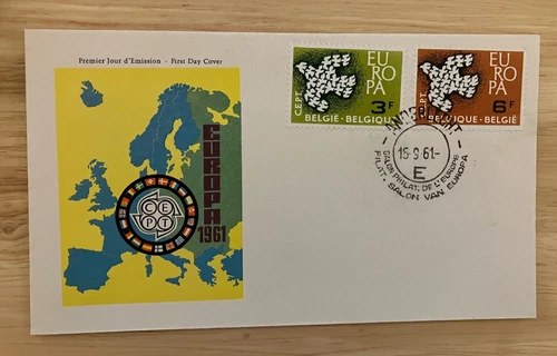 Belgium 1961 FDC -- Europa CEPT  -- 100% charity