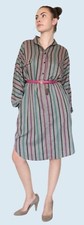 Vintage Diane von Furstenberg DVF Striped Shirt Dress Tunic 80s / 90s Size S