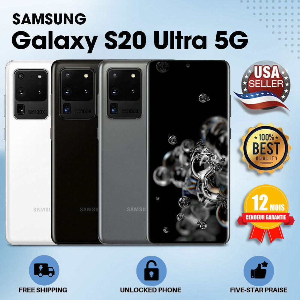 SAMSUNG Fully Unlocked Galaxy S20 Ultra 5G 128GB SM-G988U (Retail Box)