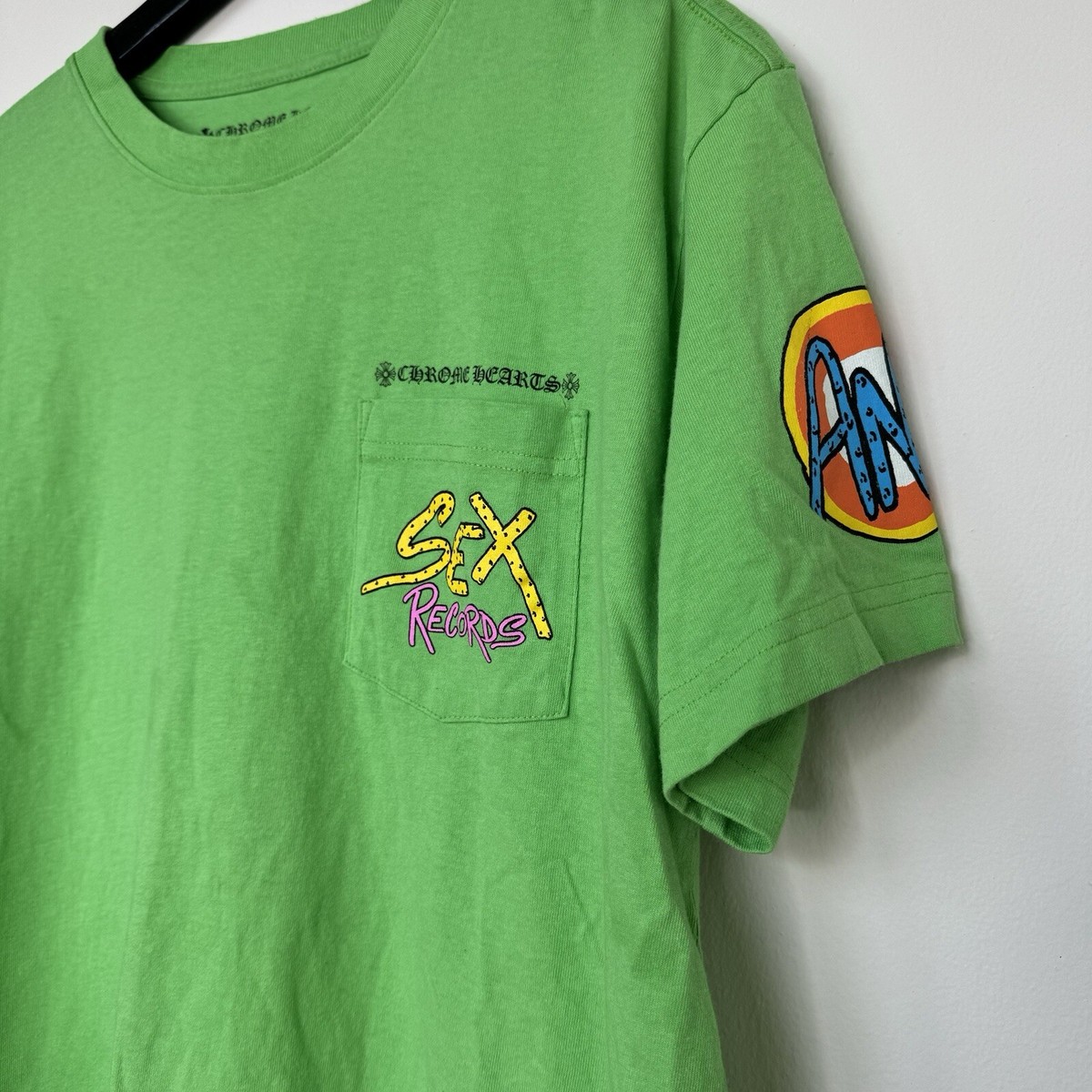 Chrome Hearts Matty Boy Sex Records Pocket Short Sleeve Tee Chrome Hearts Matty Boy Sex Records Pocket Short Sleeve Tee