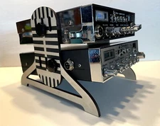 Ham CB Dual Mobile Radio Desktop Stand Set, Larger size holds 2 radios of equal