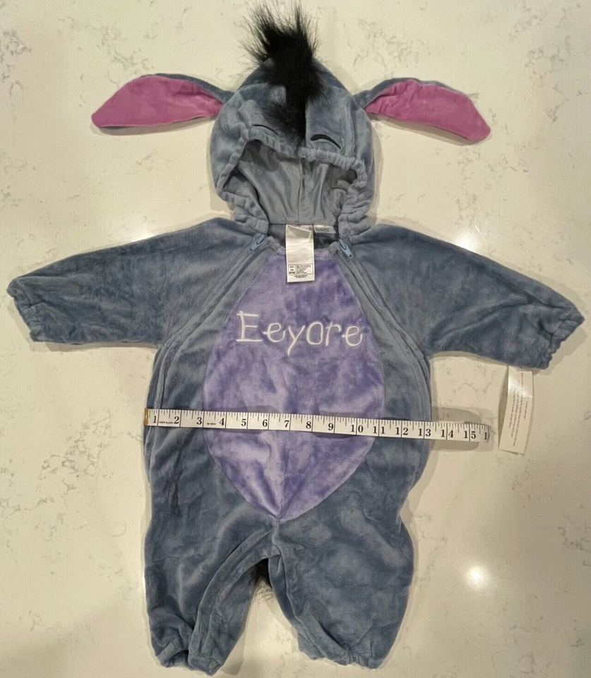 Disney Winnie the Pooh EEYORE Bebé Recién Nacido Disfraz (3-6 meses) Una Pieza TOTALMENTE NUEVO Foto 4 de 4