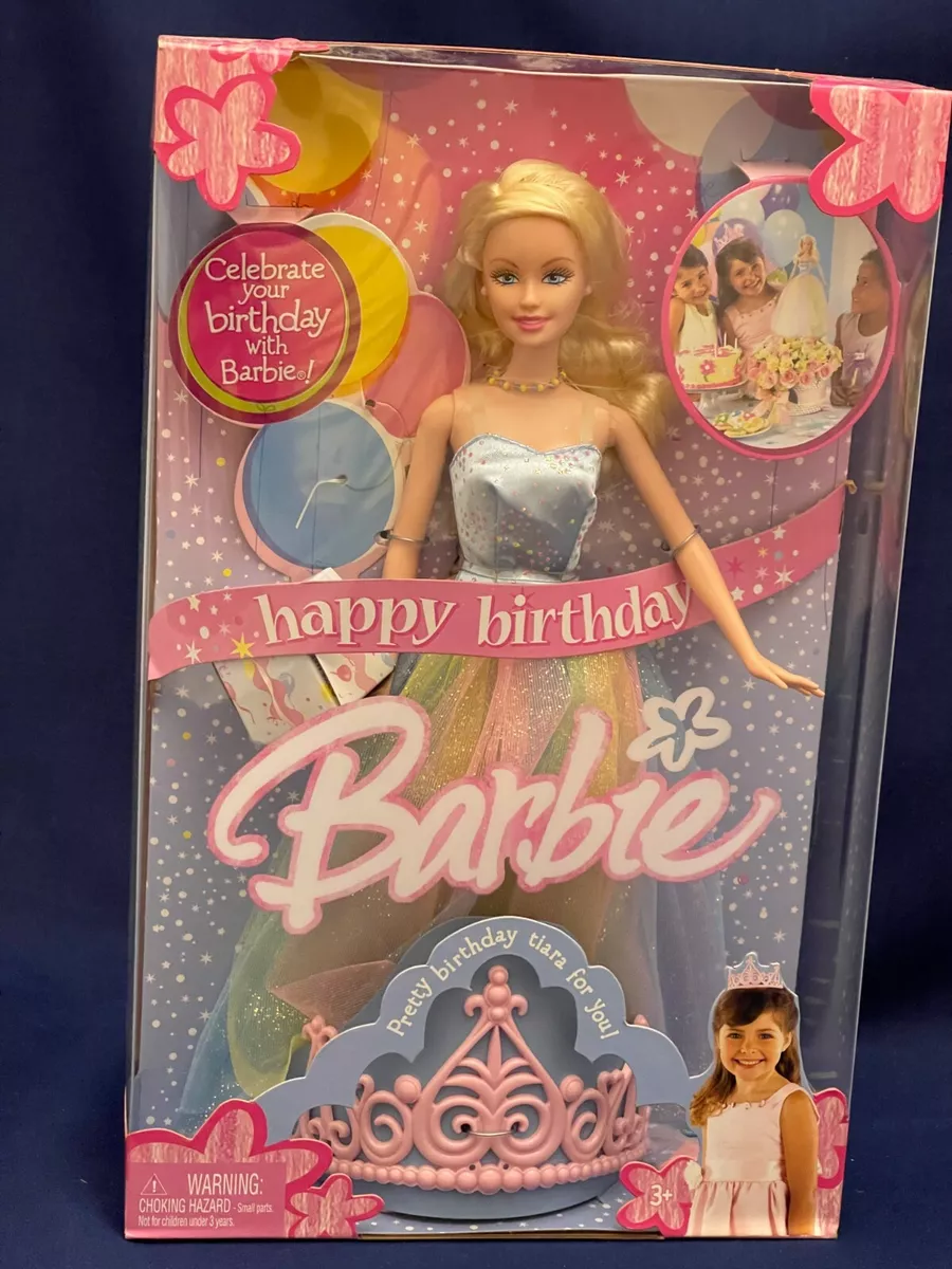 Happy birthday barbie with tiara new arrivals
