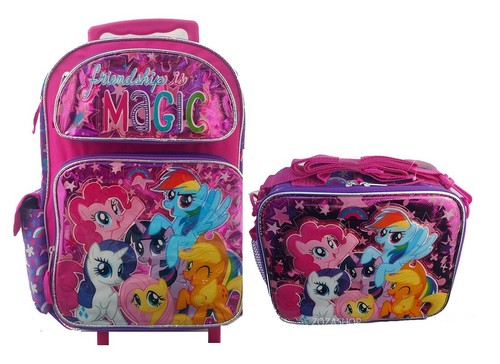 my little pony backpack set