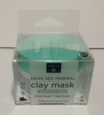 Earth Therapeutics Dead Sea Mineral Clay Mask Purifying Charcoal+ Tea Tree