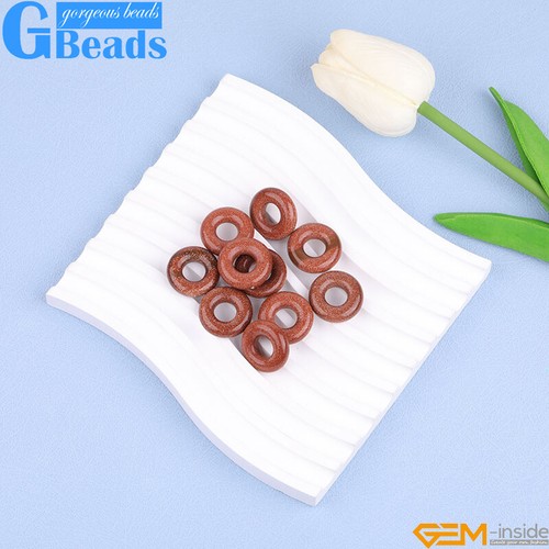 Donuts Chakra Semi Precious Scraping Beads Jewelry Making Beads 15" 3pcs 20mm - Picture 25 of 88