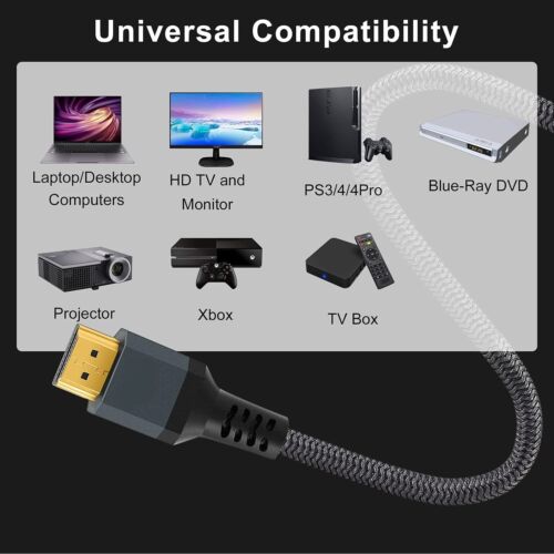 50 cm Cavo Prolunga HDMI 8K, Cavo HDMI 2.1 Maschio a Femmina, Cavo HDMI prolunga - Foto 3 di 5